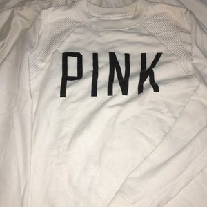 White VS Pink crew sweatshirt